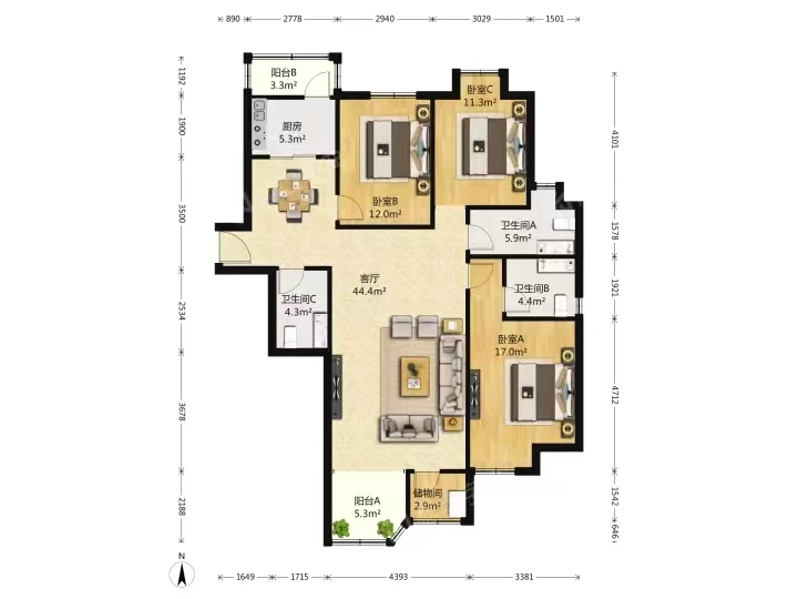 珠江帝景205号楼2905室