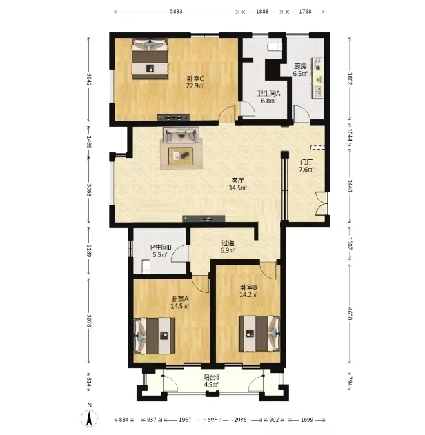 金泉家园303号楼3单元103室