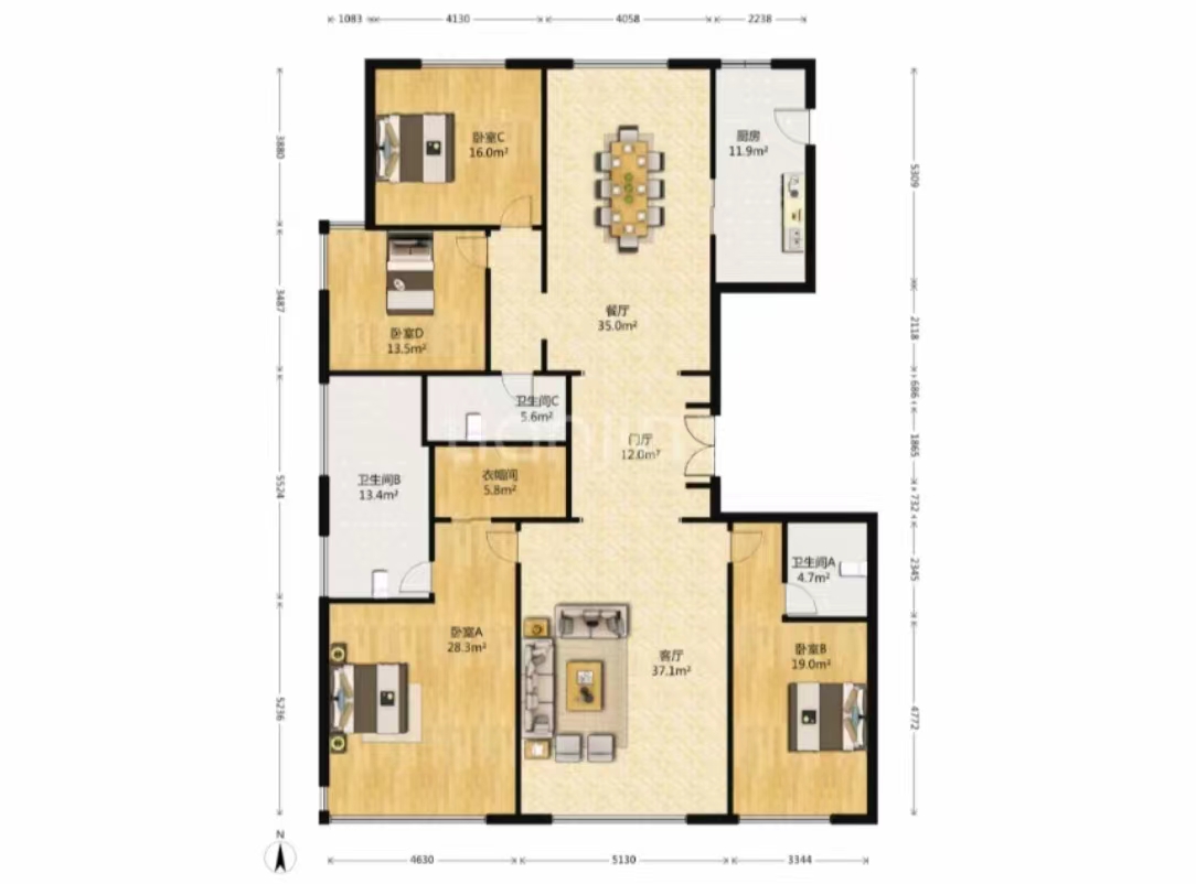 使馆壹号院2号楼1单元1301室